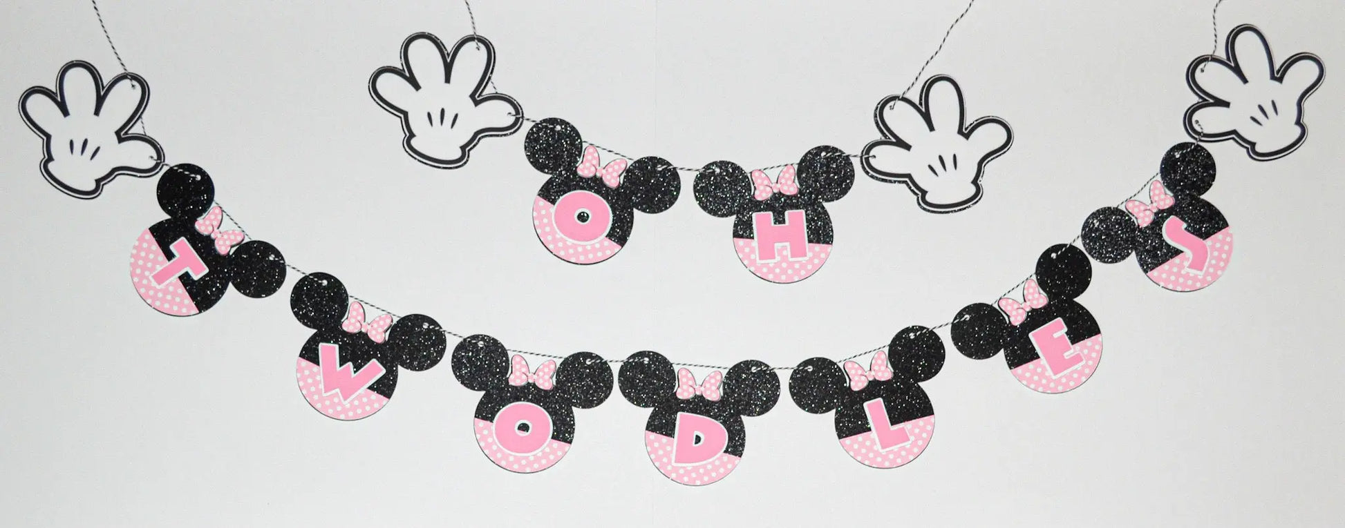 Oh Twodles Birthday Banner – Minnie Mouse 2nd Birthday Party Decor Mi tienda