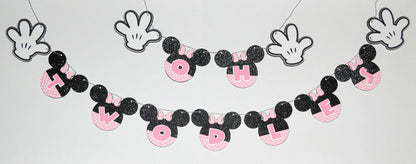 Oh Twodles Birthday Banner – Minnie Mouse 2nd Birthday Party Decor Mi tienda