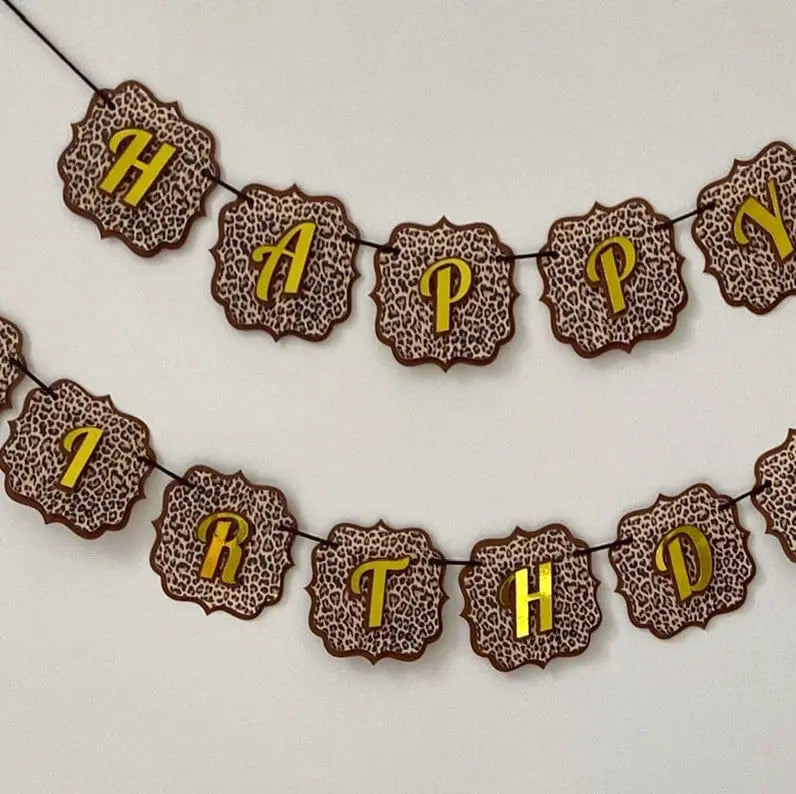 Leopard Birthday Banner Cheetah Party Decorations Leopard Theme Party Animal Print Banner  Cheetah Banner Leopard Birthday Leopard Print Mi tienda