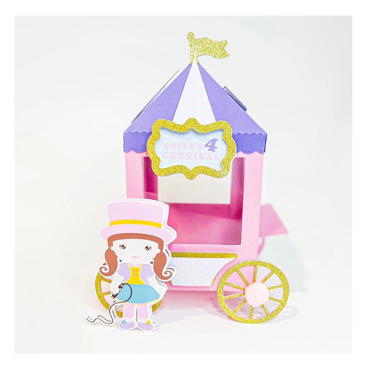 Big Top Circus Carriage Favor Boxes – Pastel Girl Birthday Party Favors, Set of 6 Mi tienda