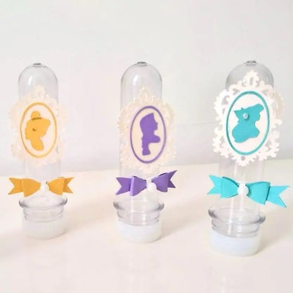Princess Party Favor Tubes – Set of 4 Candy Containers, Birthday & Baby Shower Party Favors Mi tienda