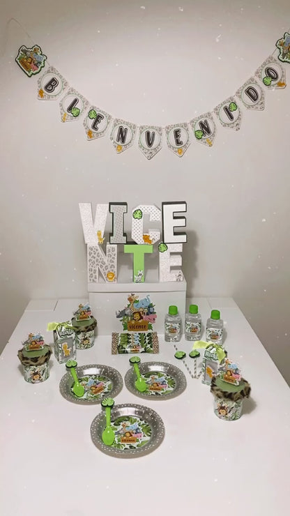 Jungle Safari Party Favors – Personalized Chip Cans for Baby Shower or Birthday