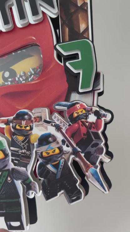 Ninja Birthday Cake Topper | Custom Ninja Party Decoration