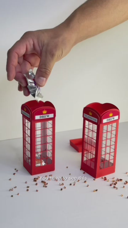 London Baby Shower Favor Box – Red Telephone Booth Theme